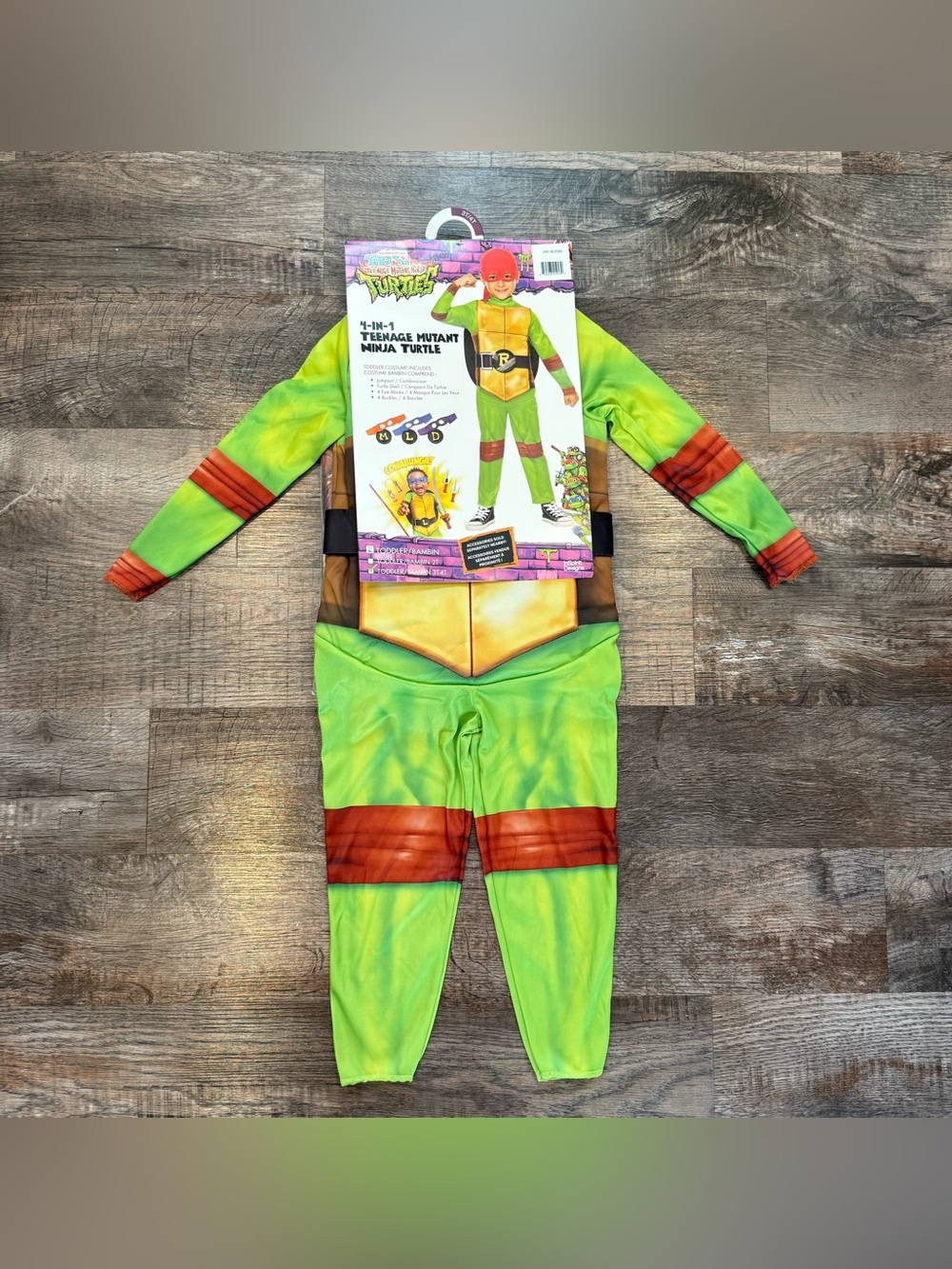 NWT Teenage Mutant Ninja Turtles 4-in-1 Toddler Halloween Costume 3T-4T Unisex